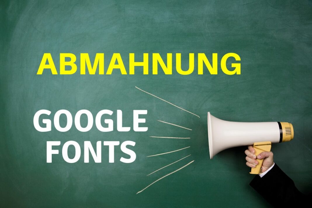 google fonts Abmahung