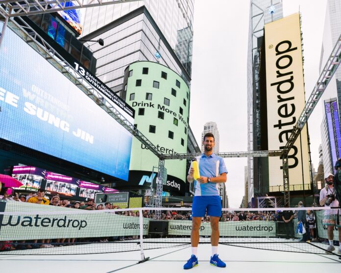 Novak Djokovic waterdrop