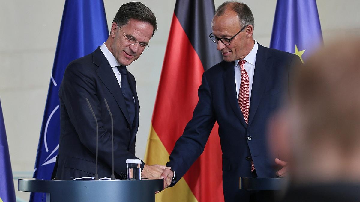 Mark Rutte und Friedrich Merz am 09.07.2025, via dts Nachrichtenagentur