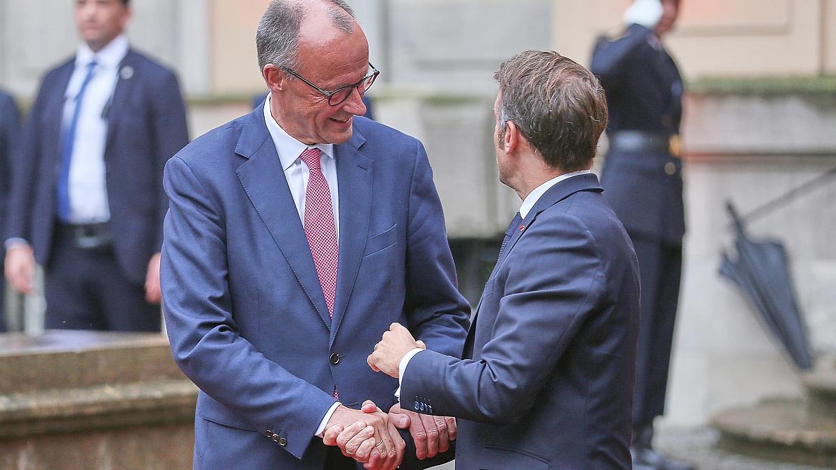 Friedrich Merz und Emmanuel Macron am 23.07.2025, via dts Nachrichtenagentur