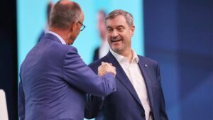 Söder lobt Merz als "unseren Trumpf bei Trump"